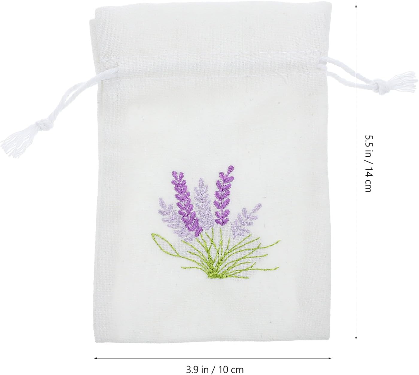 Kichvoe Lavender Sachet Bags Empty Cotton Drawstring Pouches for Home Fragrance Packaging Small 5.5X3.9 Inch Embroidered Linen Sachets for Wedding Favors Jewelry Candy Storage - Image 5