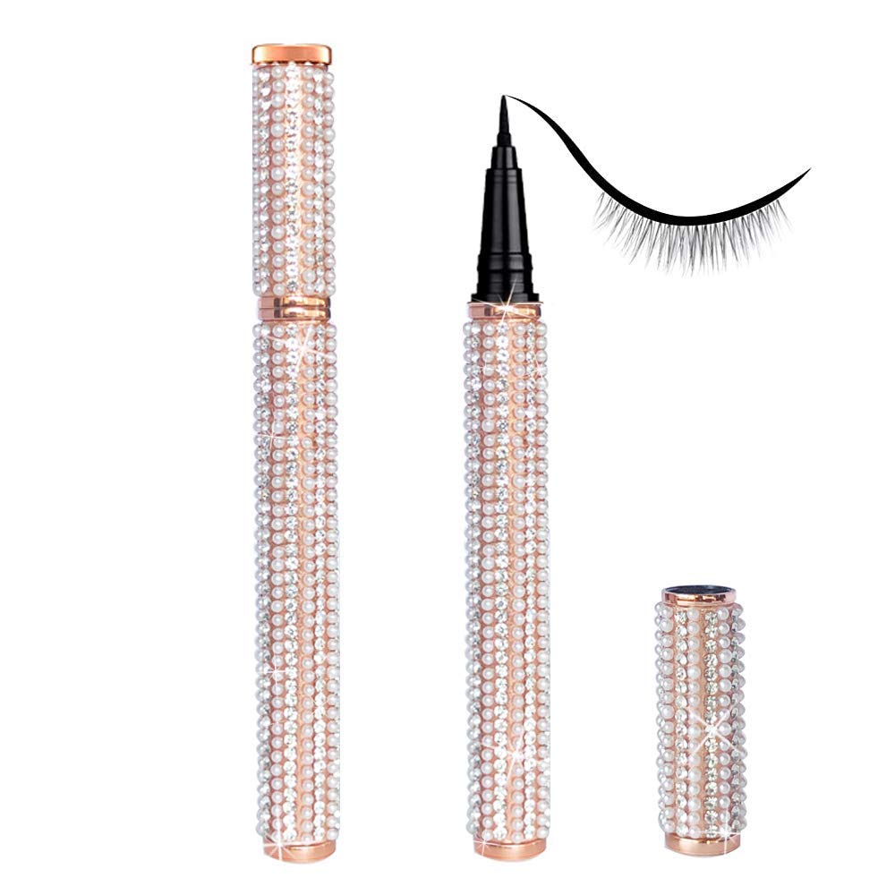 2-1 Magic Eyeliner Eyelash Glue Strong Hold False Eyelash Adhesive No Magnet No Glue Eye Liner for Eye Makeup False Lashes (2 Eyeliners)