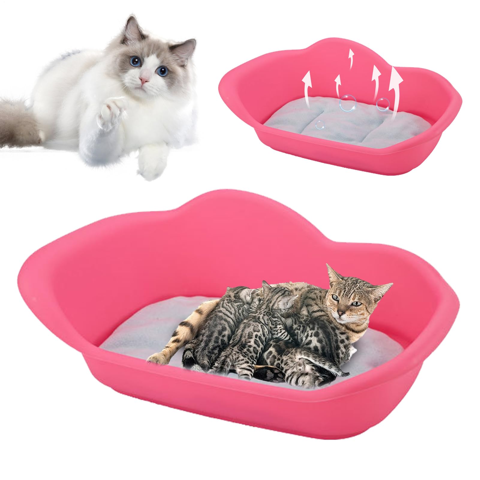 Box per cuccioli con base antiscivolo igienica per animali domestici | Cucciolo Scatola di parto Forniture per animali domestici Gatti