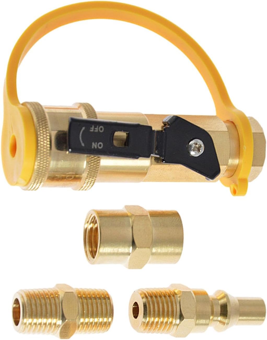 RV Propane Adapter Gas Bottle Connector Brass 1/4" Propane