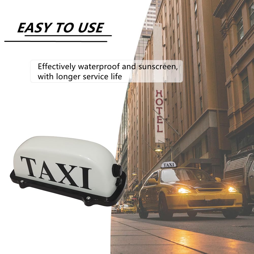 Luz De Señal De TAXI Para Techo De Coche, Luces De TAXI Recargables, Iluminación De TAXI Impermeable Sellada Con Base Magnética, Luz De Señal De TAXI AZUL/ROSA/VERDE/BLANCO (WHITE)