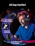 Gaming Headset with Microphone, Gaming Headphones for PS4 PS5 PC with RGB Lights, PlayStation Headset with Noise Reduction 7.1 Surround Sound Over-Ear and Wired 3.5mm Jack (Black)