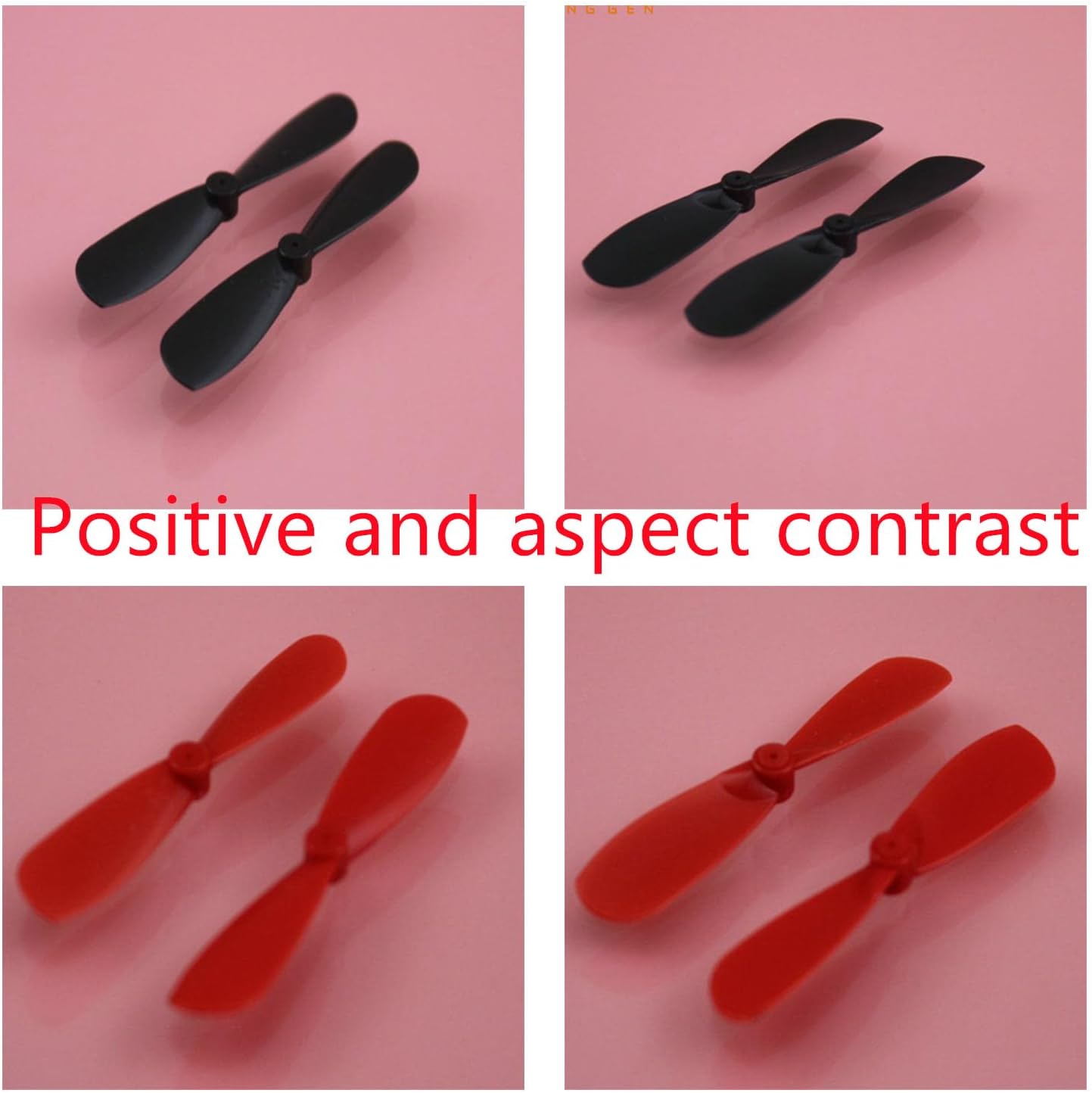 Mini quadcopter propeller, remote control aircraft propeller, mini propeller suitable for small and medium-sized unmanned aerial vehicles, 20 propeller props, 35, 37, 42, 46 mm, etc. (46mm/1.8in（红色）)