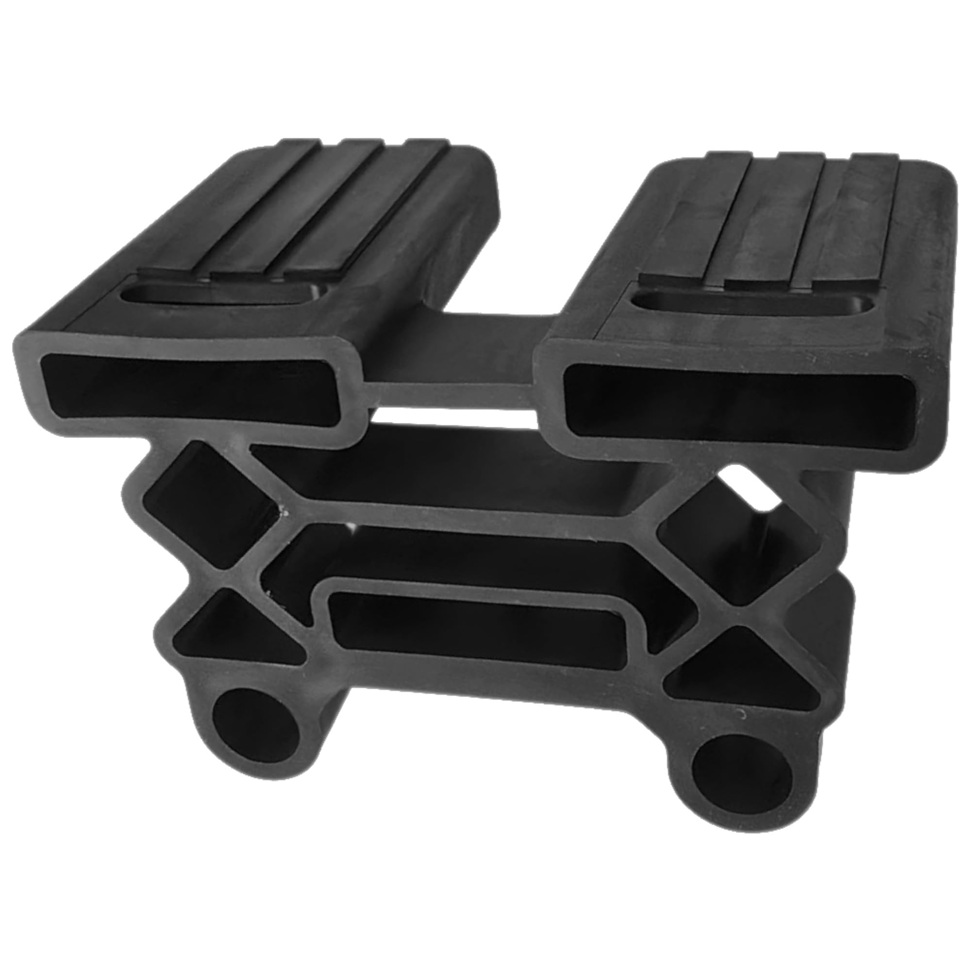 10 Supports De Latte Triple Pour Sommier 38x8 Mm - Embout Long Flexible Noir, Fixation Par Tenon - 8
