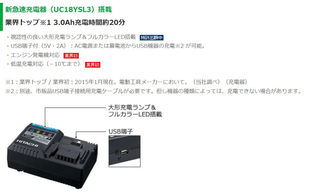Amazon | HiKOKI(ハイコーキ) 急速充電器 スライド式リチウムイオン 