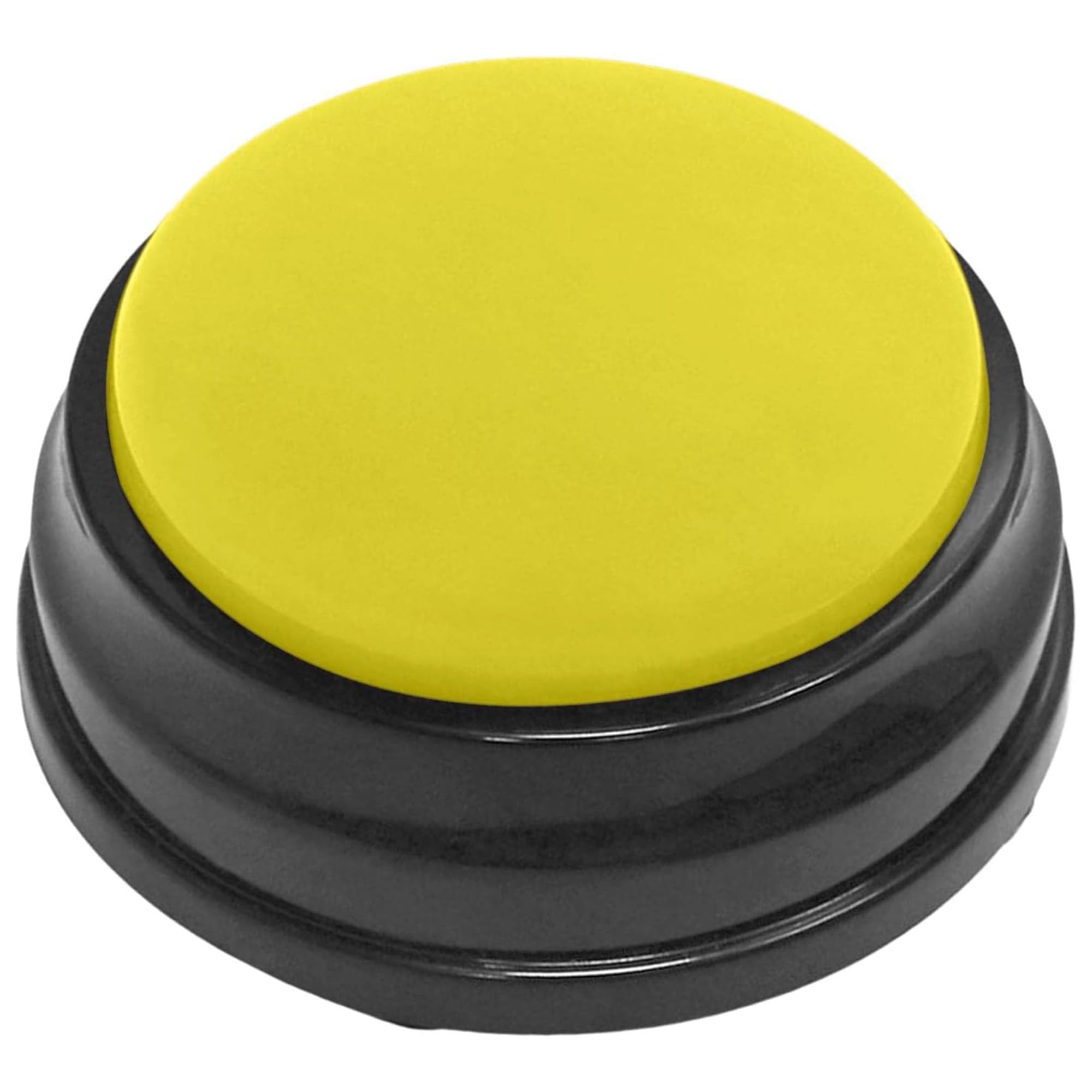 Recordable Sound Button Communication Interactive Toy Recorder Playback Talking Puppy Kitten Recording Voice Button for Kids Learning (Yellow)