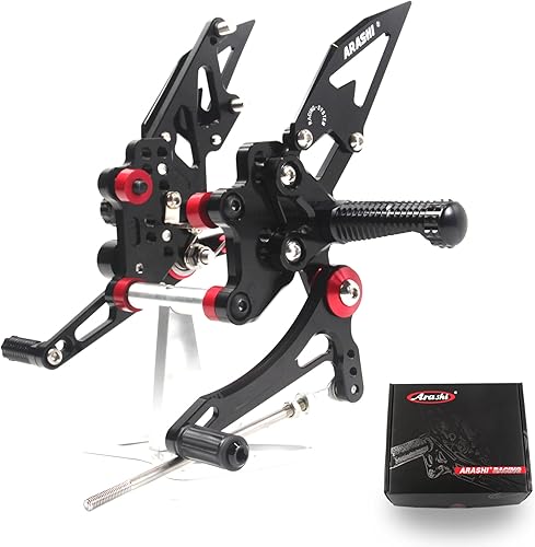 Arashi reposapiés para motocicleta accesorios ajustables juego de reposapiés traseros