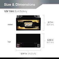 Vista 3 de Baterías de 12 voltios para motocicletas, marca ExpertPower