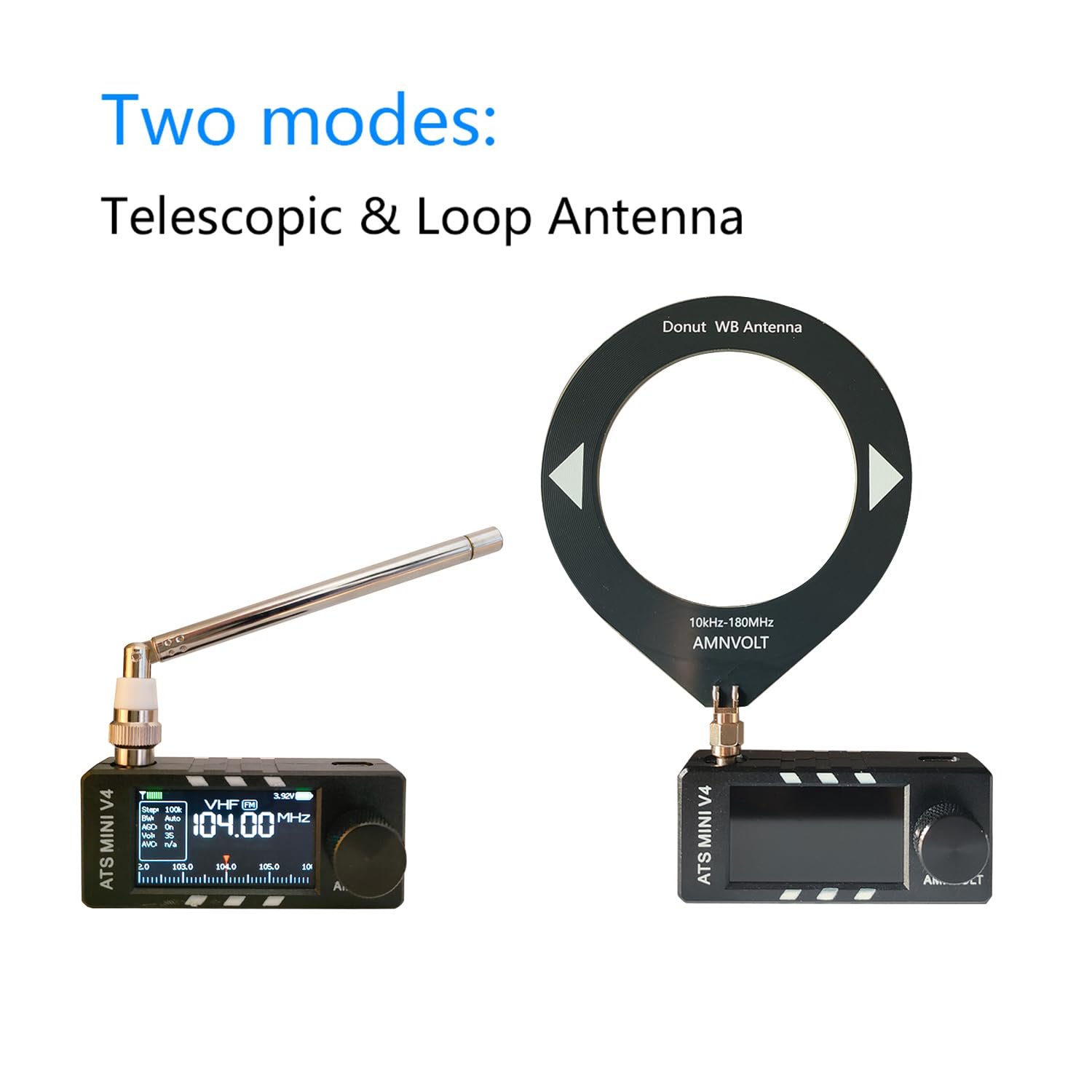 Radios ATS MINI V4 mejoradas, radio de onda corta de bolsillo SI4732, receptor portátil AM/FM/LSB/USB de banda completa, con amplificador de auriculares integrado, altavoz y Hi-Z, receptor de radio AM