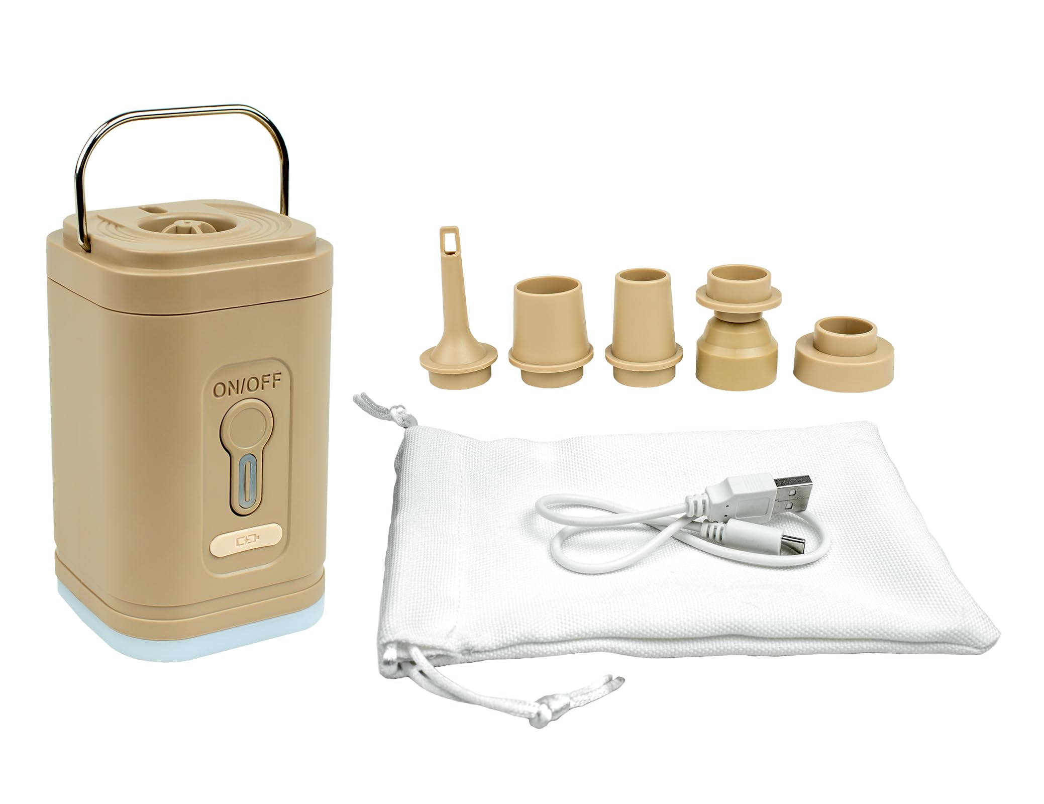 Poolmaster Mini, Portable, Rechargeable Power Air Pump with Flashlight for Quick Inflate/Deflate