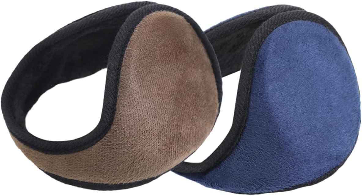 VILLCASE 2Pcs Plush Winter Ear Muffs Lightweight Ear Warmers for Men and Women Soft Comfortable for Skiing Running Hiking