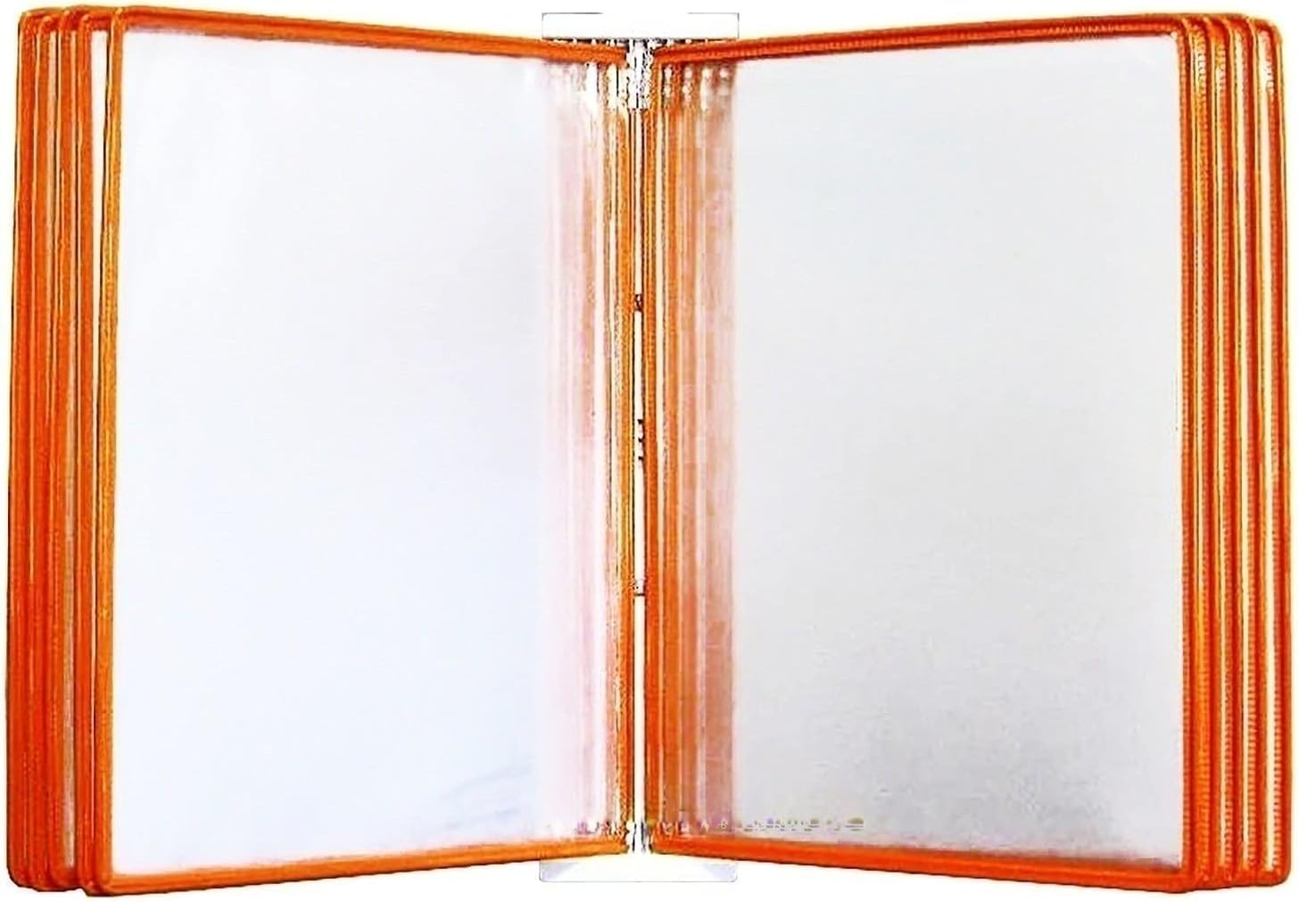 Carpeta de documentos, Carpeta,Carpeta de comparti Carpeta de pared con pantalla A4, A4 [8,26 pulgadas × 11,69 pulgadas] 20 bolsillos (color: naranja, tamaño: 23 × 33 × 10 cm)