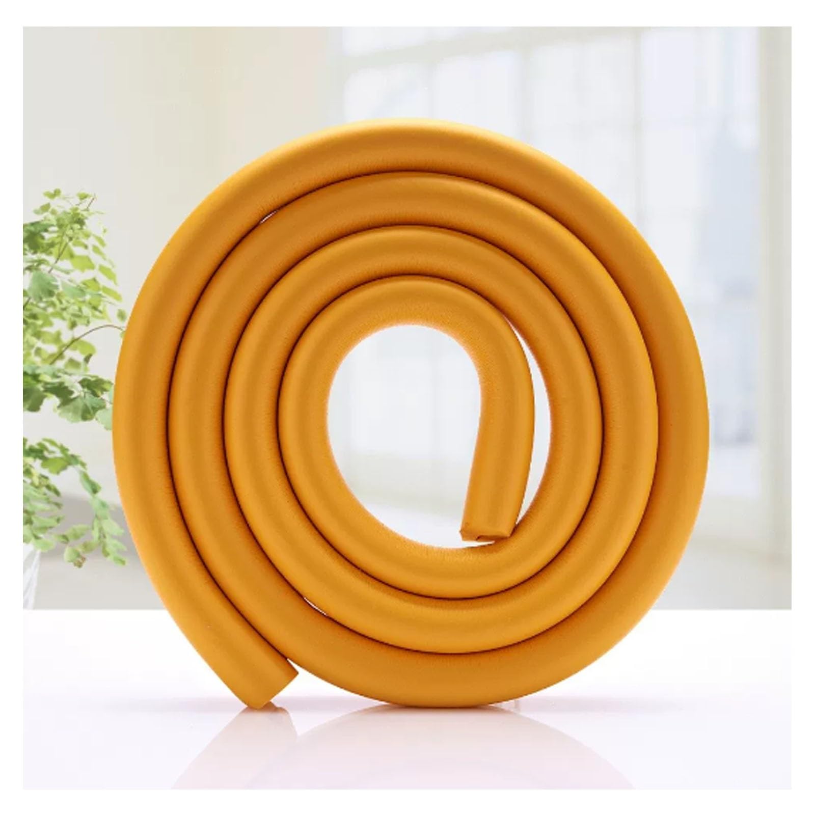 Ypiouren Yellow U Shape Anti Collision Strip, Edge Guard, Table Edge Protector, Self Adhesive Edge Padding(,500Cm/196.9In)