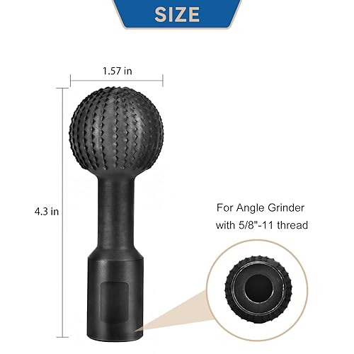 Miniatura 2 de JonPhoe Rebabas rotativas de esfera con roscas de 58-11 para amoladora angular de 4 12 pulgadas y 5 pulgadas, accesorios de amoladora angular de