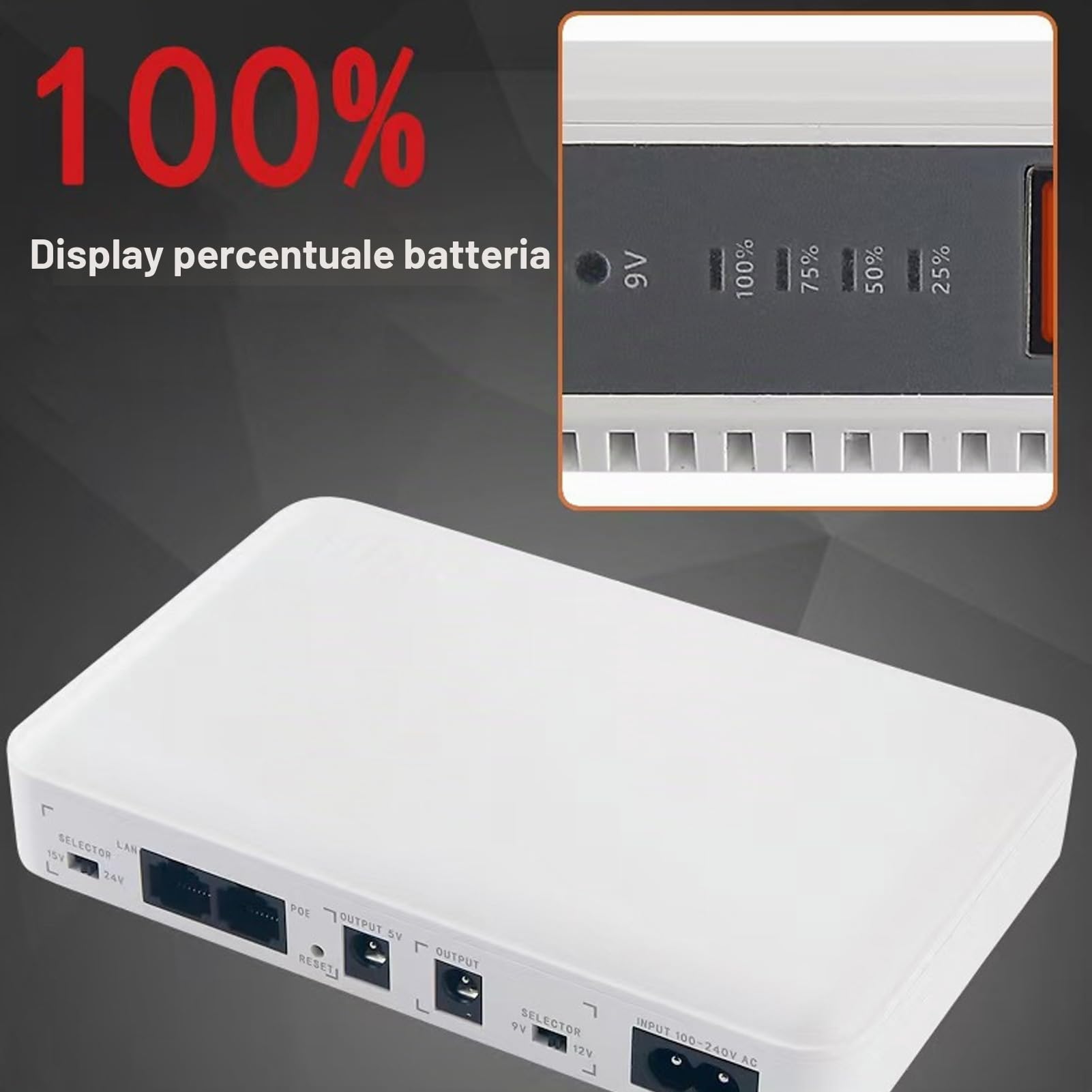 Mini UPS router POE 24V 12V 9V 5V