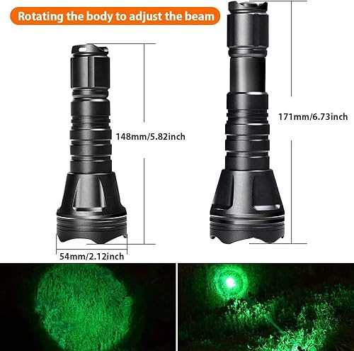 Miniatura 2 de KL52Plus - Luz de caza con zoom, con módulos intercambiables IR850, luz de coyote roja KL52 con interruptor de presión de atenuación continua