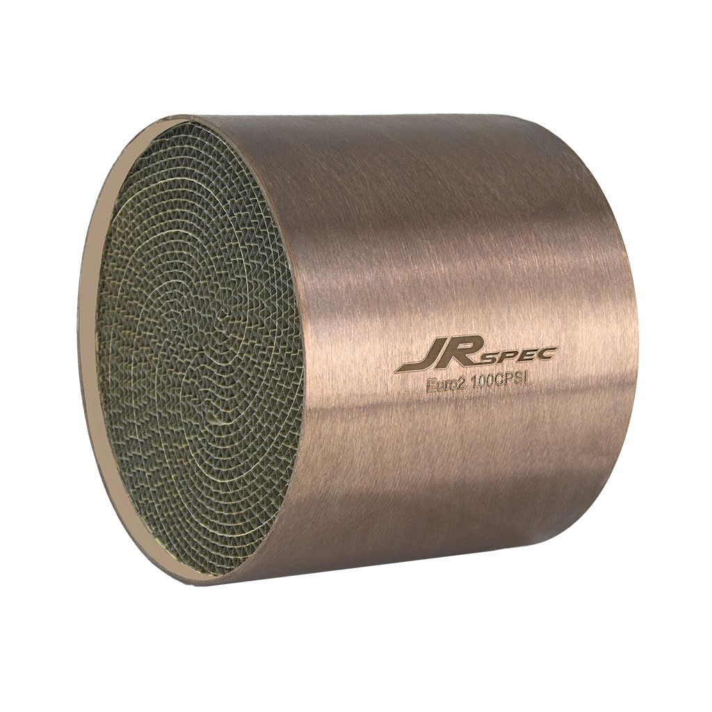 Fmic.eu Performance JRspec Universal Katalysator Einsatz Sportkatalysator für Benzinmotoren Gasoline High Flow Abgasanlage Länge 100 mm Durchmesser 120 mm 100 CPSI Euro 2