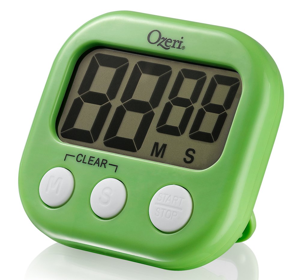 Ozeri KT1-L - Temporizador de Cocina y Eventos, policarbonato, Color Verde Lima