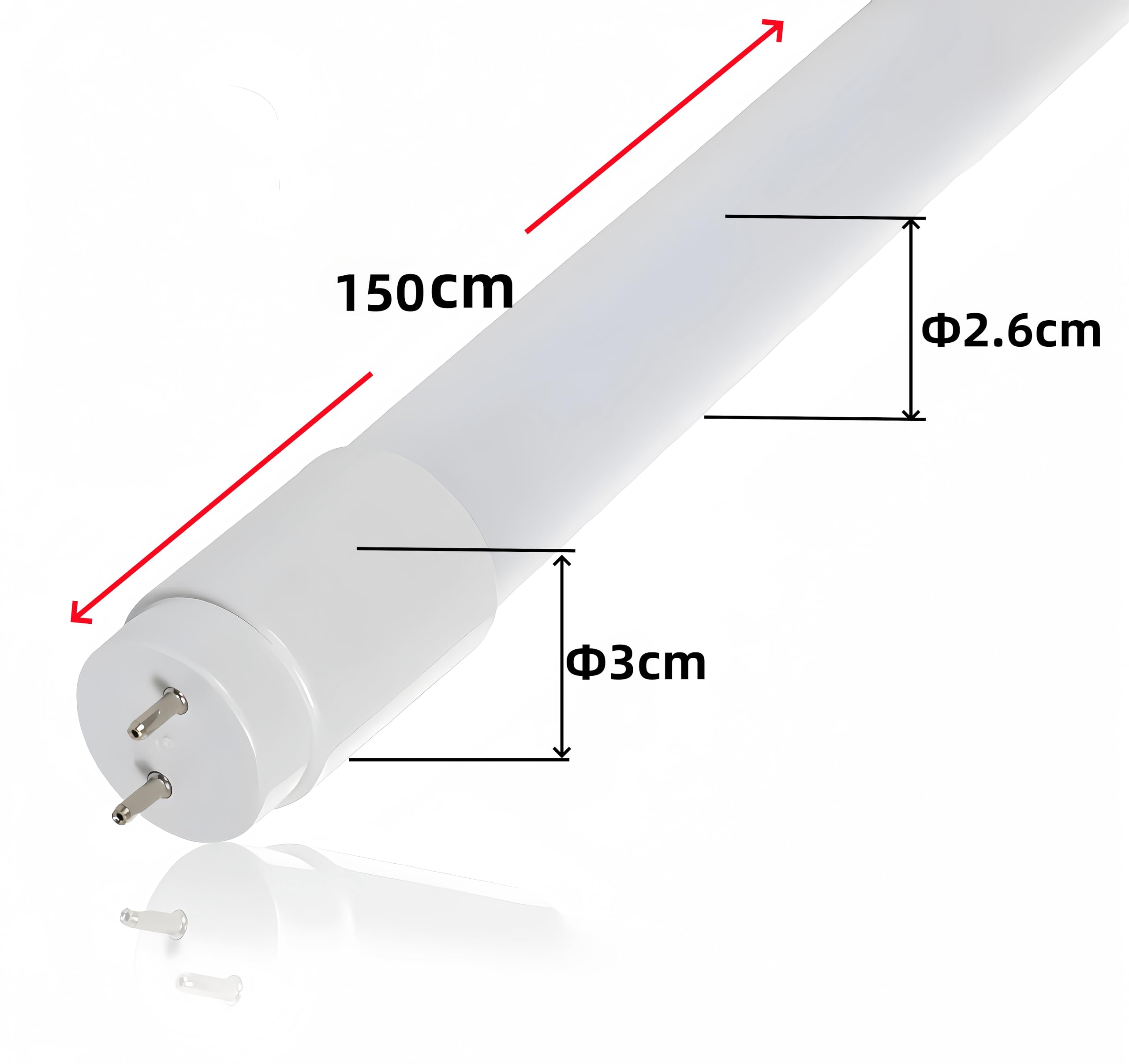 LEDUNI ® Tubo T8 Cristal LED 24W OPAL Conexión Un Lateral Luz Blanco Frío 6000K 150CM 2400LM (Pack 10)