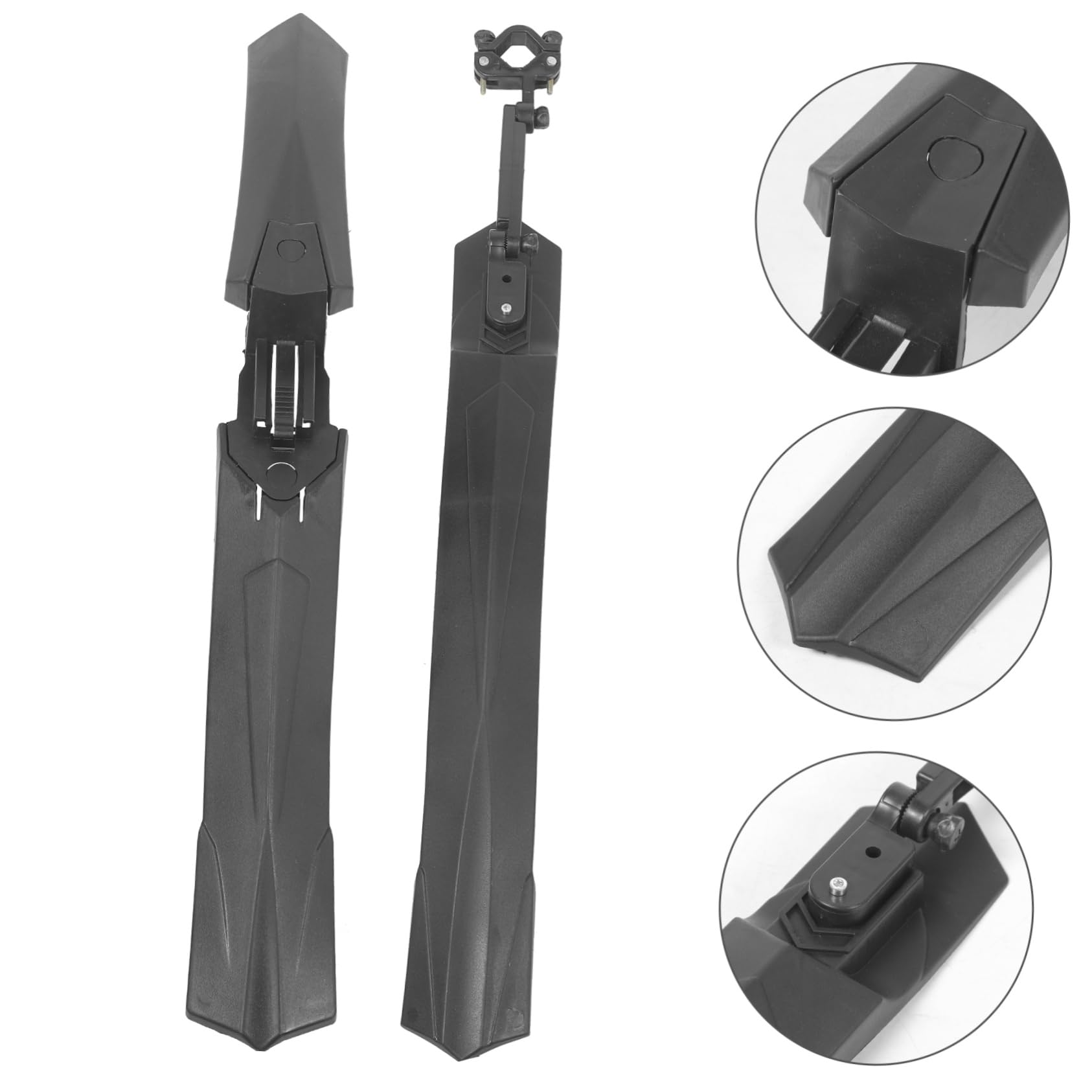 BESPORTBLE Garde-Boue Avant et arrière VTT Garde Boue vélo protecteurs Scooter décalcomanies de vélo de Montagne Garde-Boue Solide Garde-Boue Anti-éclaboussures Plastique Black