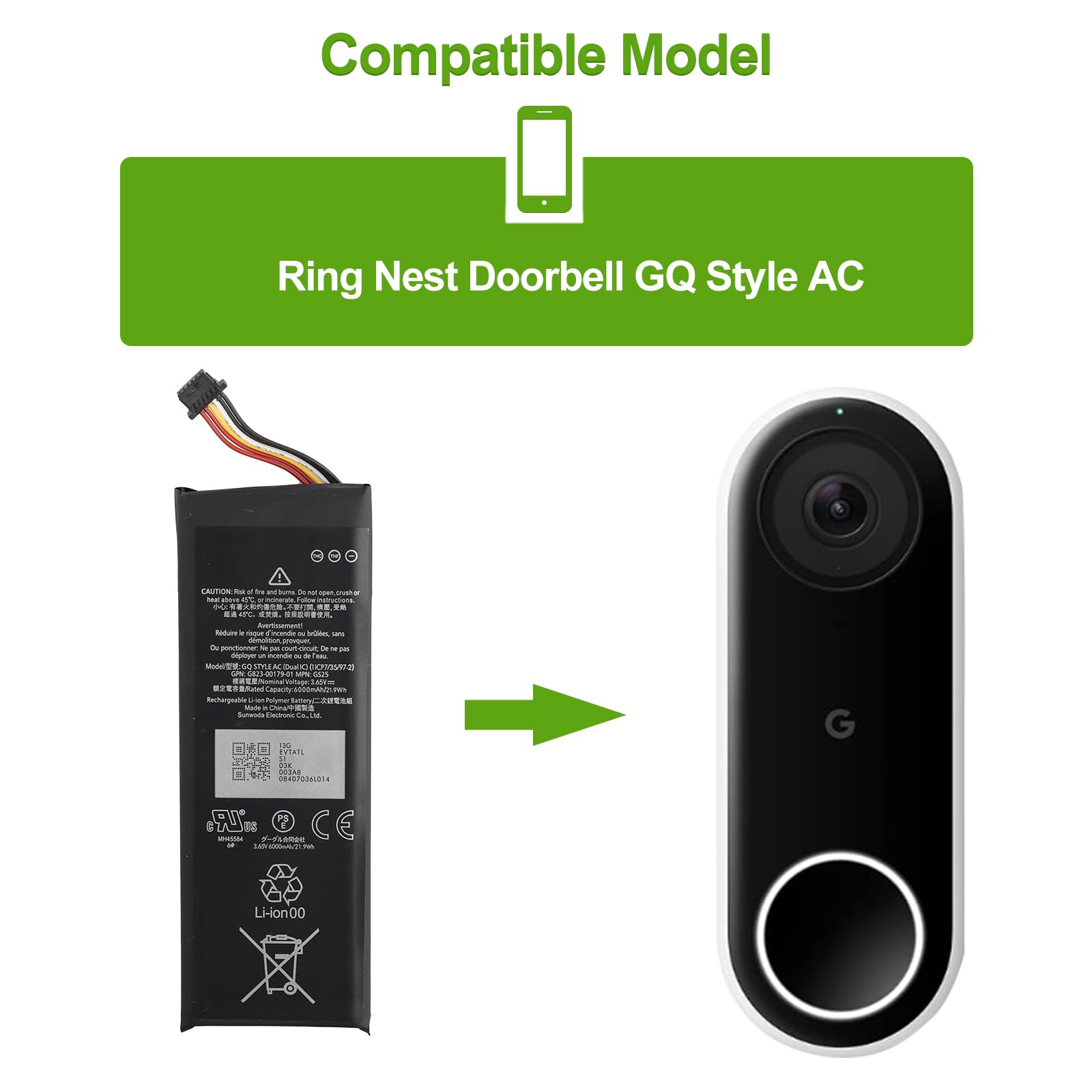 Amazon.com: SwarKing Rechargeable 0-Cycle Replacement Battery G823