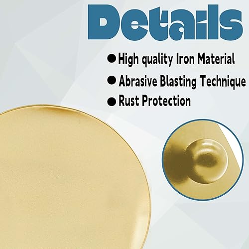 Miniatura 3 de Portavelas de metal de hierro para velas de pilar, dorado, 3 piezas de 4.4 pulgadas de diámetro, portavelas decorativas para decoración del hogar,