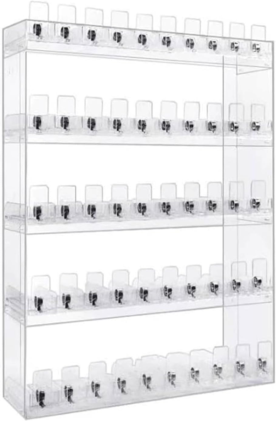 Automatic Cigarette Display Holder Showcase Automatic Clear Cigarette Case Pushers Rack Cigarette Display Stand Holder for Store Retail(Size:38.5x29x64.2cm,Color:Clear)