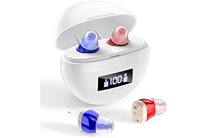 Audífono para Sordos Adultos Mayores: Amplificador Auditivo Recargable con Cancelación de Ruido