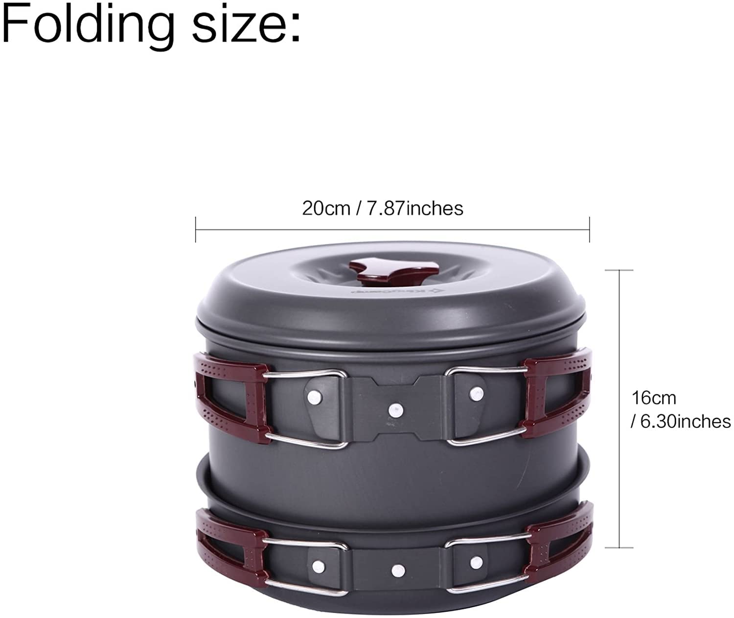 XMING Pentole Pieghevoli Pentole da Campeggio Set Leggero in Alluminio Eco-Friendly Fornello Set for Campeggio All'aperto Picnic Escursionismo Trekking Backpacking