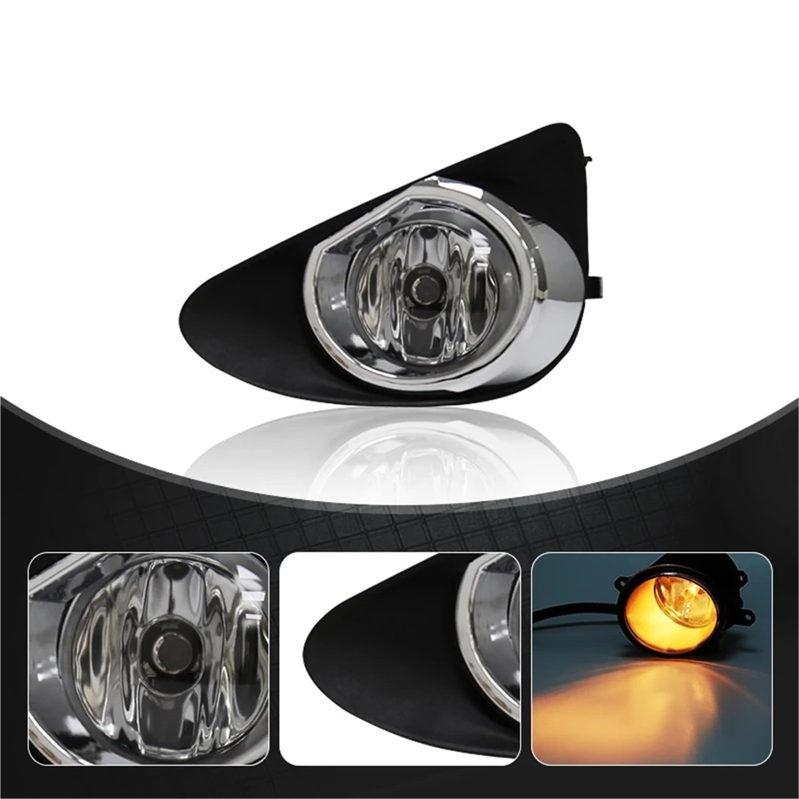 Anteriore Fendinebbia Per Toyota Per Yaris Hatchback 2012 2013 2014 Fendinebbia A LED Luci Di Marcia Diurna Luce Diurna DRL Bianco Giallo Impermeabile Anteriori Fendinebbia(Halogen)