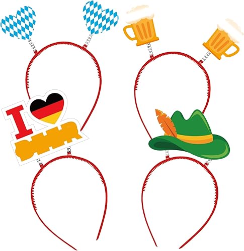 Miniatura 1 de 8 diademas para la cabeza del Oktoberfest  Cerveza alemana bávara bávara, accesorios de fiesta, suministros de decoración