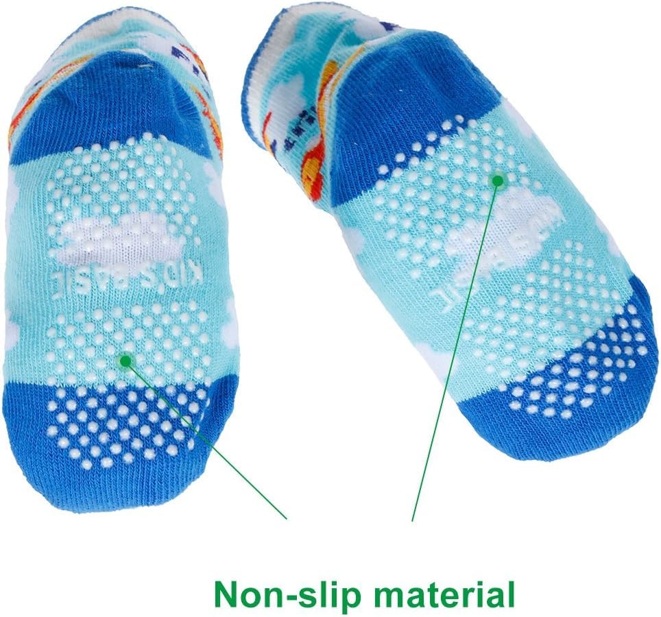 Image of CUTEABLY Baby Boys And Girls Regular Anti-Skid Cotton Blend Socks (Pack of 6, Assorted)