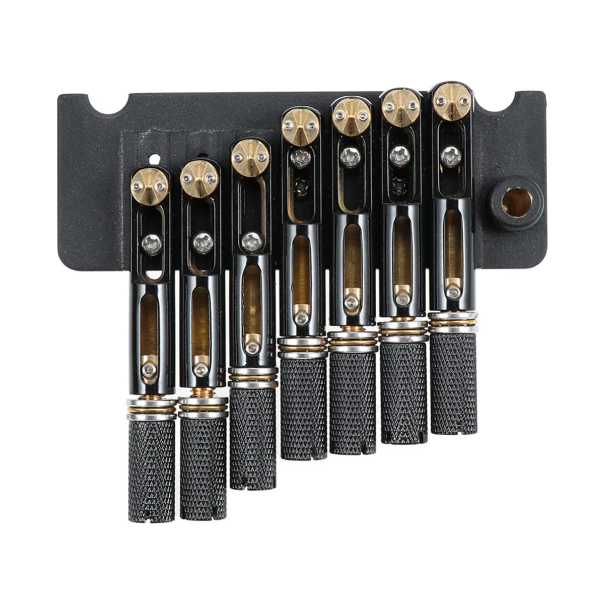 Toyvian Akcesoria do 7 strunowych gitar basowych, mostek płytowy, mostek do gitary, instrument muzyczny, siodełko zapasowe Hardtail
