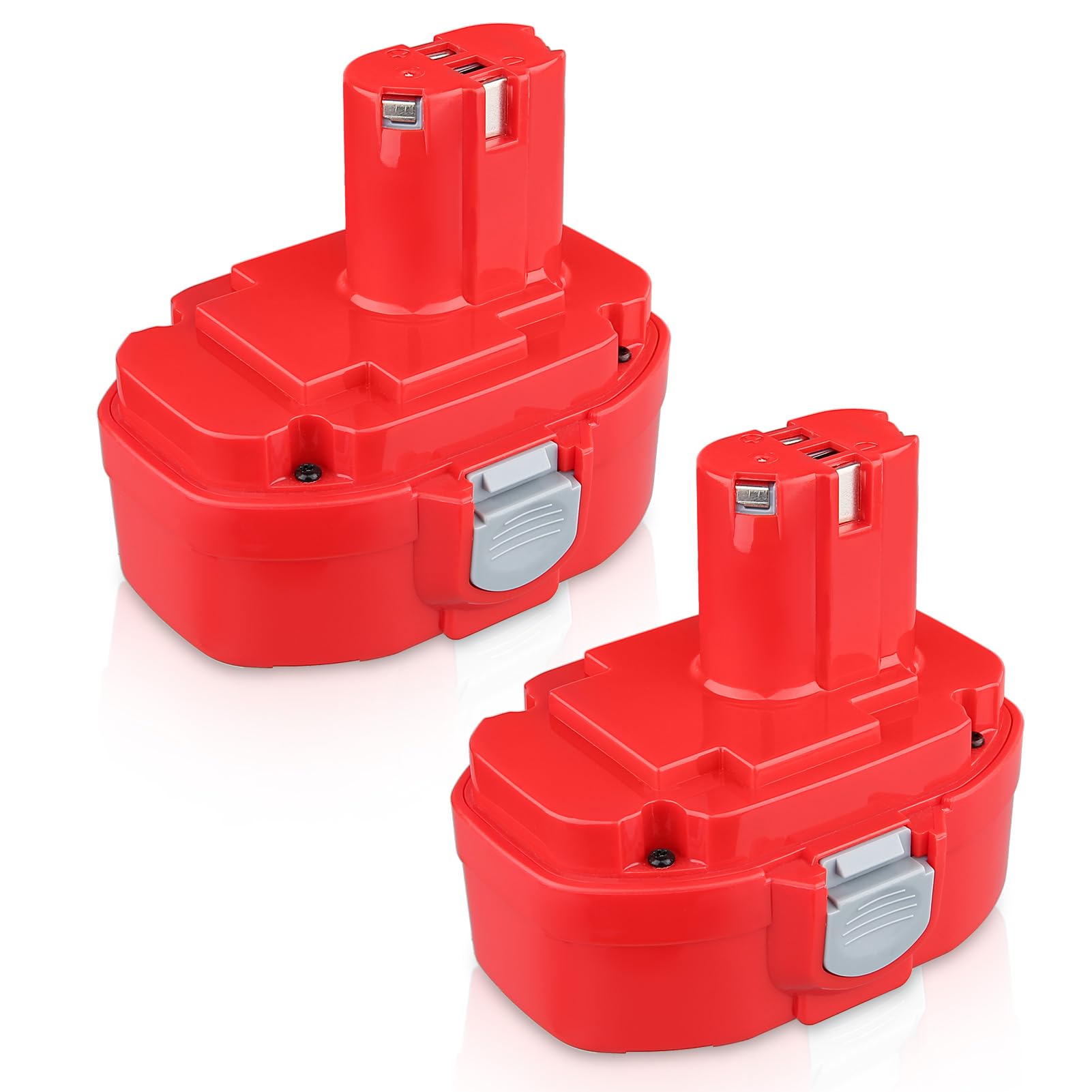 Confezione da 2 batterie 18 V 4,8 Ah 1822 Ni-MH di ricambio per Makita 18 V 1822 1833 1834 1835 1835F 192827-3