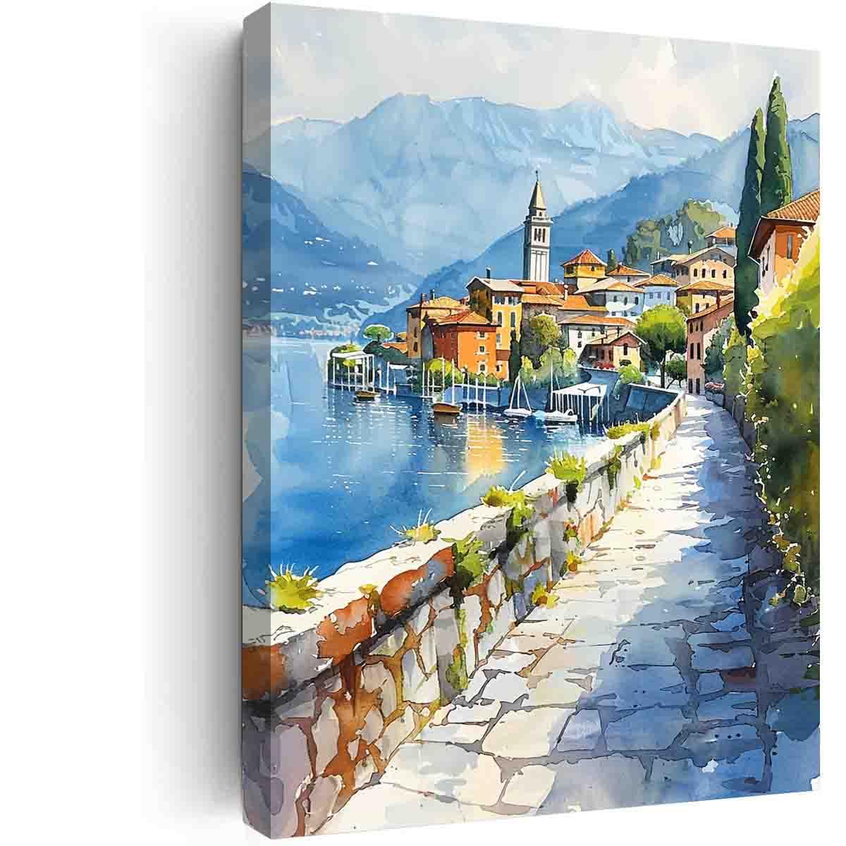 Amazon.com: GeRRit Original-Lake Como Italy Poster,Watercolor art