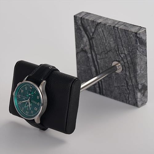 Miniatura 4 de Soporte de exhibición de relojes, organizador de joyas, soporte para reloj, pulsera, encimera, mesa, torre de joyería (negro)