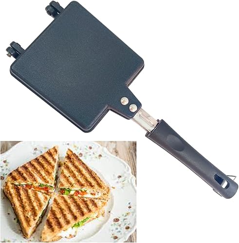 Tostadora de gas Sandwich Maker Parrilla de doble cara Sartén multifunción de doble cara Sartén para sándwiches tostadora de desayuno Sandwich a la