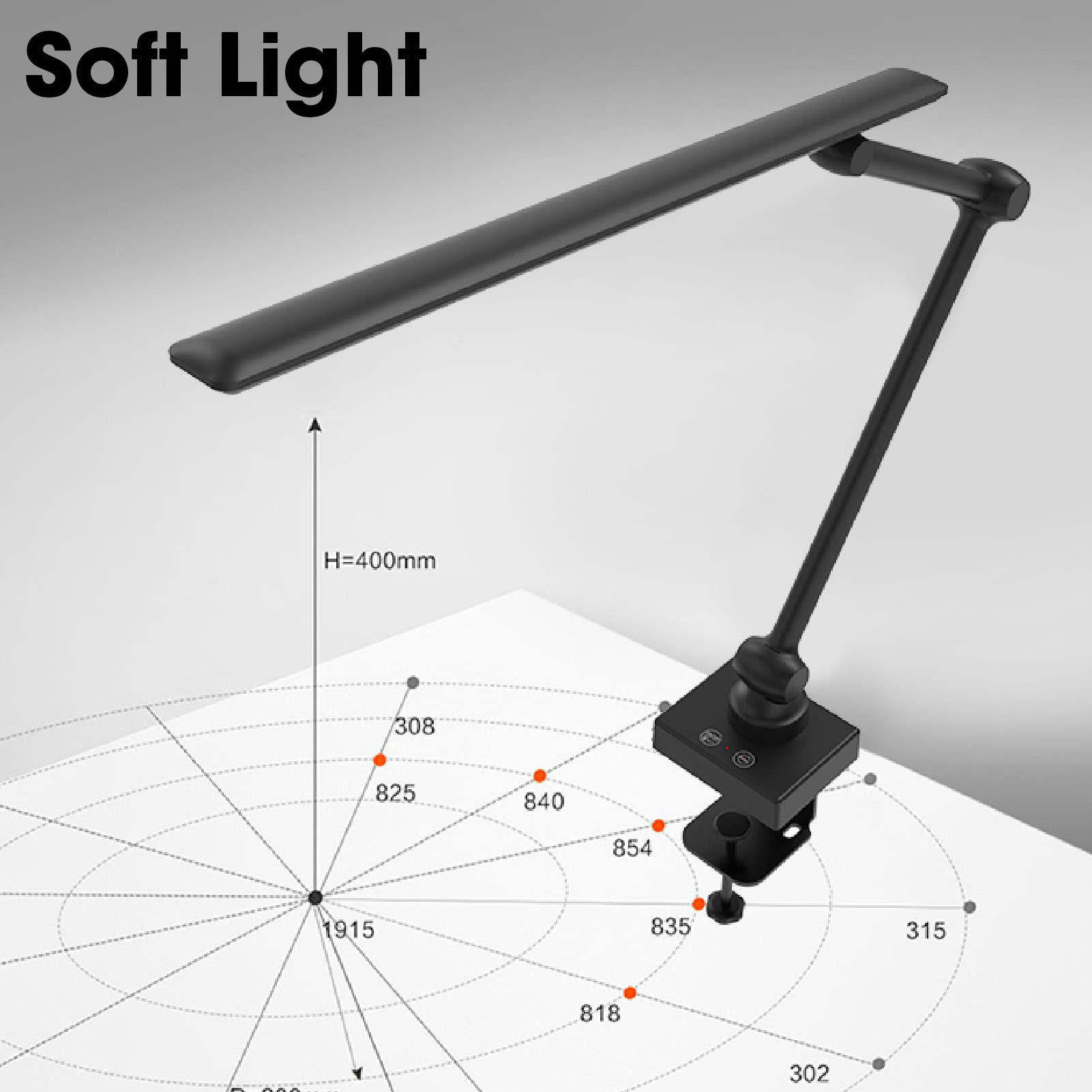 Dimmbare LED-Schreibtischlampe mit 3 Farbmodi Touch-Steuerung aunschonendes Leselicht verstellbarer drehbarer Kopf Timer perfekt für Zuhause Büro und Schlafzimmer