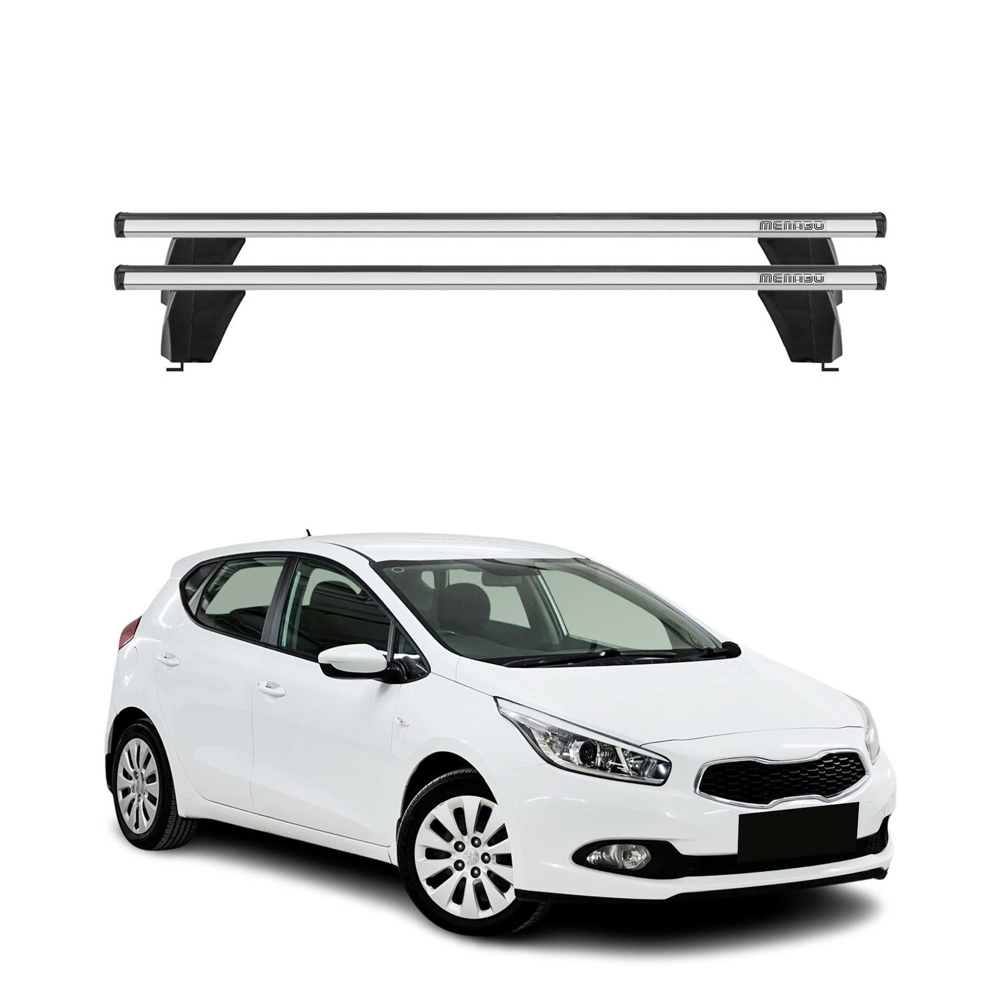 OMAC Menabo Dachträger für Kia Ceed 2012-2018 Alu Silber