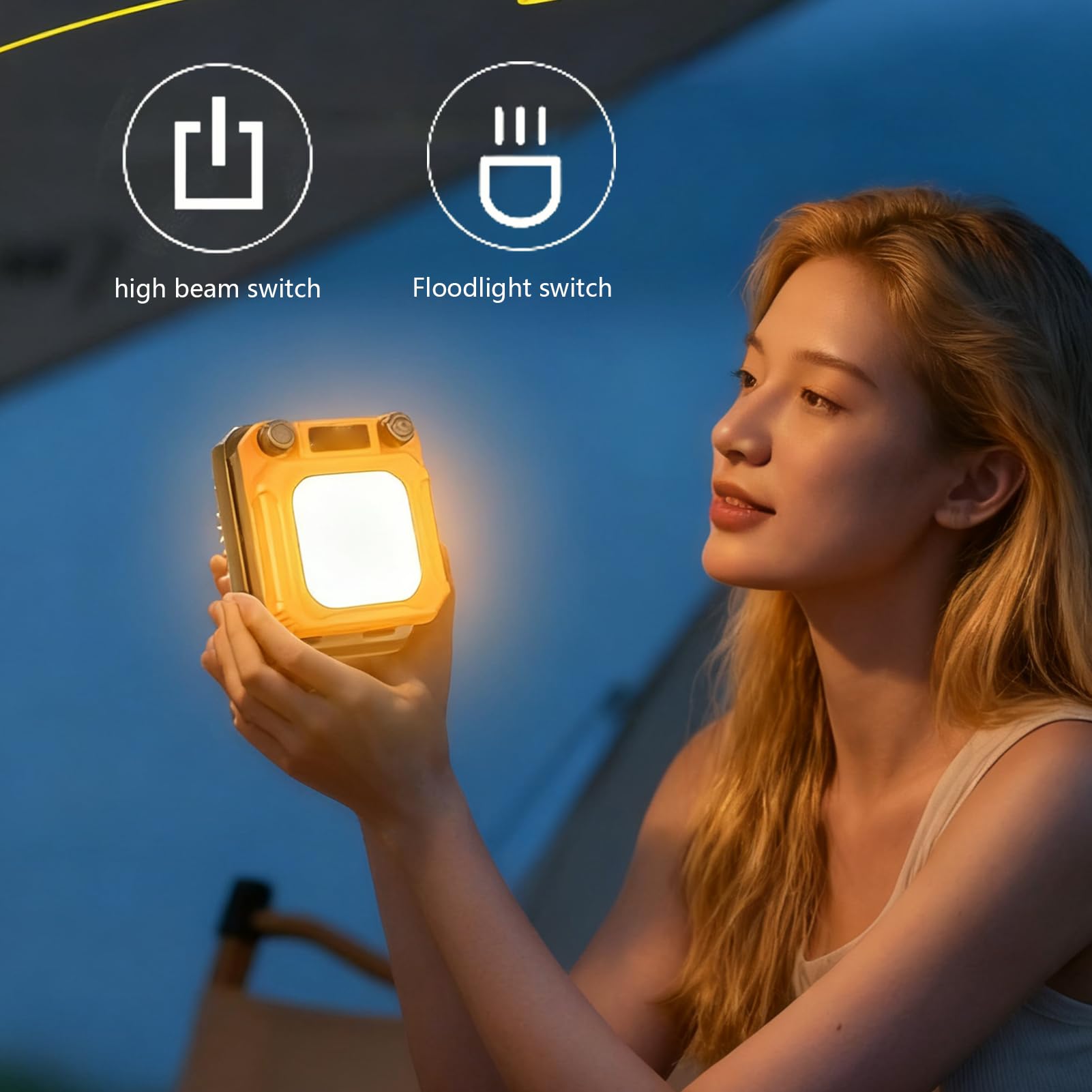 Camping Ricaricabile Portatile Pieghevole Lanterna Luce Lampada | A LED Da Campeggio Per Esterno, Tenda, , Interno, Giardino, Cortile, Lavoro, Tenda,