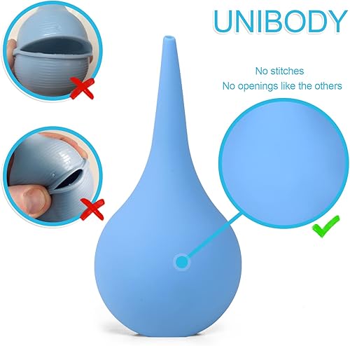 Vista 13 de Paquete de 2 jeringas de oreja de 2 onzas / 2.0 fl oz, jeringa de mano para lavar las orejas, bulbo de goma, herramienta de laboratorio