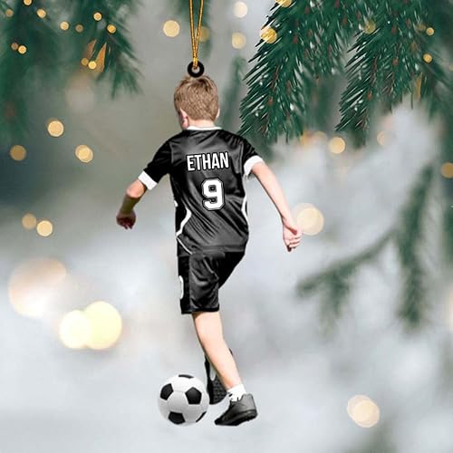 Miniatura 2 de Adorno acrílico de Navidad personalizado para jugadores de fútbol, regalo para jugadores de fútbol y amantes del fútbol, marido, Navidad,