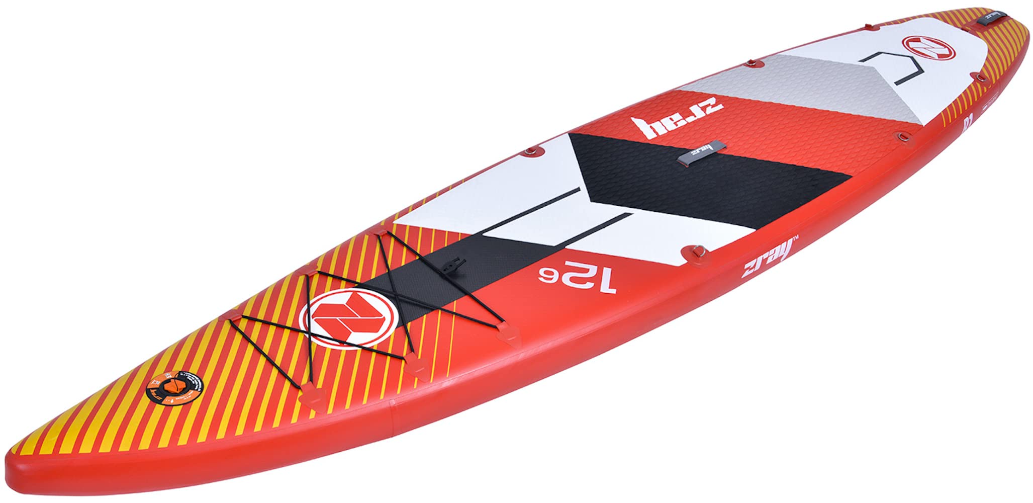 Zray Sup Stand Up Paddle Gonflable Rapid 12'6-PB-ZR1B-Planche Dropstitch-Pack Pagaie, Leash, Pompe, Sac de Transport, Kit-Jusqu’à 160kg-300l-381x76x15cm Mixte