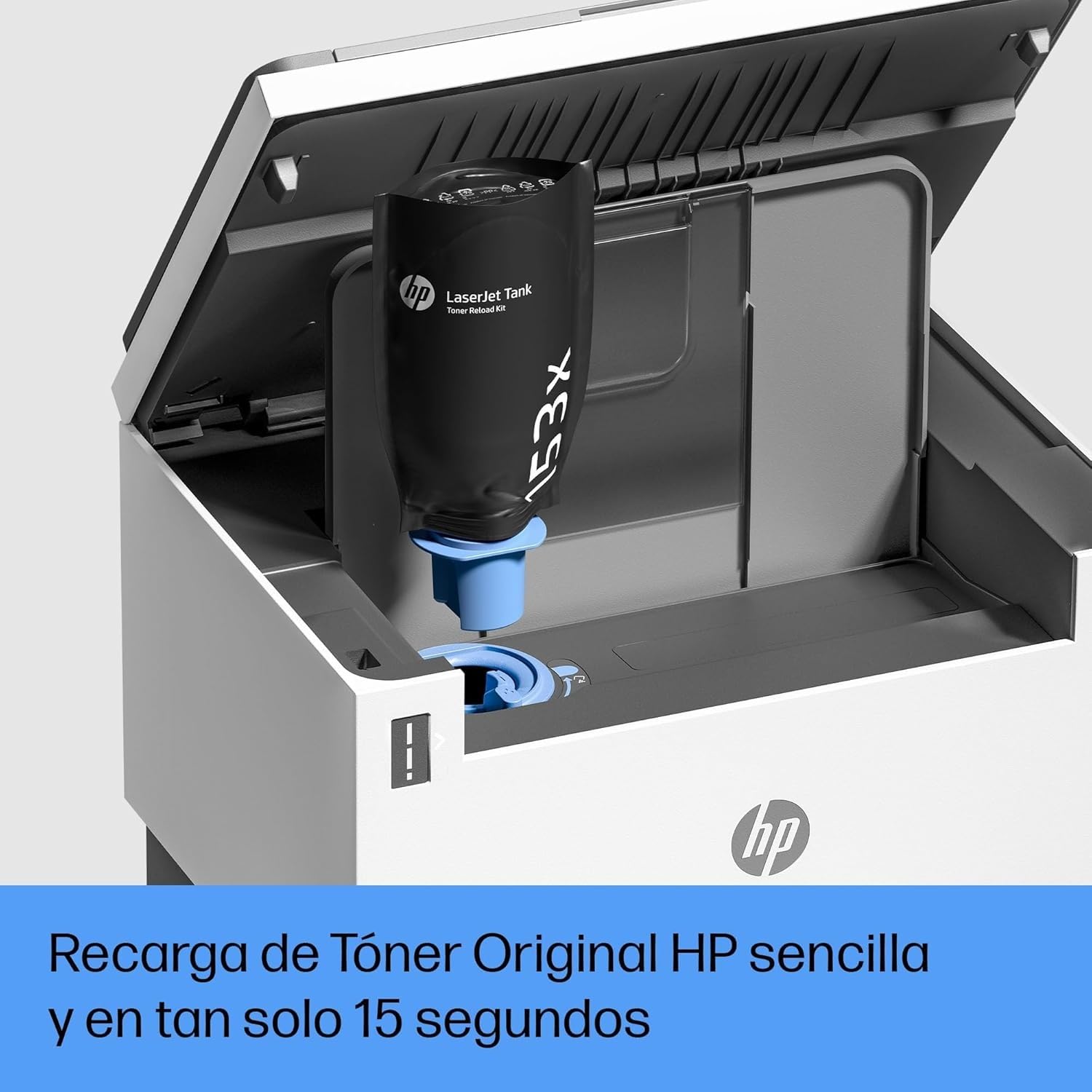 HP LaserJet Tank MFP 1604w 381L0A, Impresora Láser A4 Multifunción con Deposito de Toner, Impresión a Doble Cara Manual, Copiadora y Escaner, Wi-Fi, Smart App, Pantalla LCD Icon, Blanca y Negra