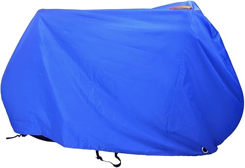 Funda impermeable para bicicleta, impermeable, plegable, protección solar, para 1-3 bicicletas, correas de doble hebilla, color azul