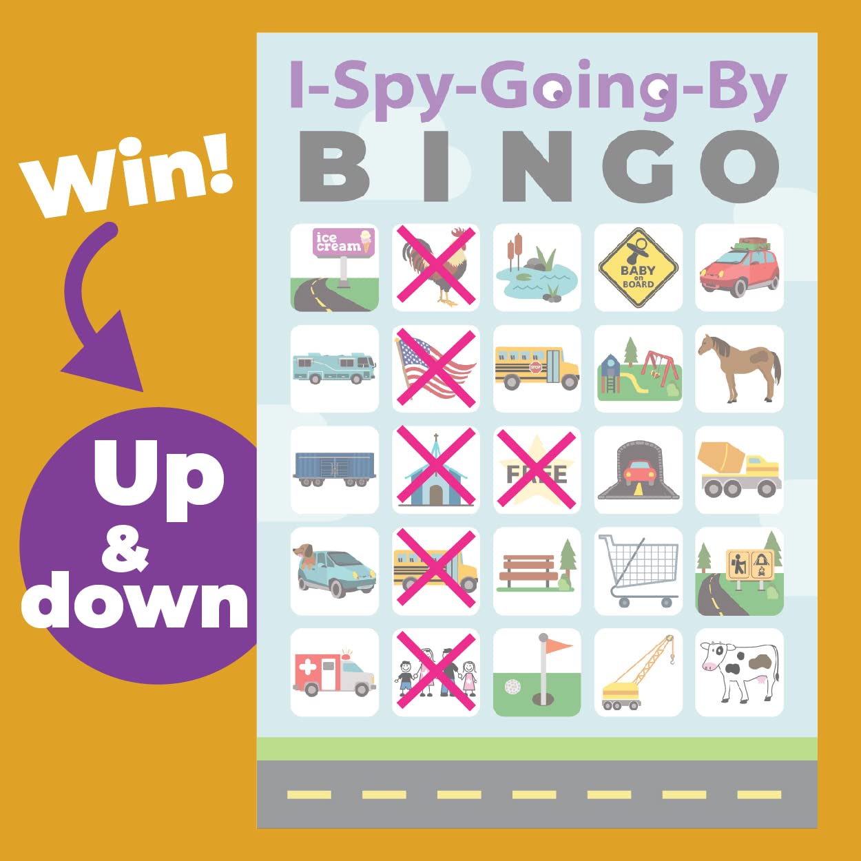 I-Spy-Going-by Bingo Road Trip Reisespiel