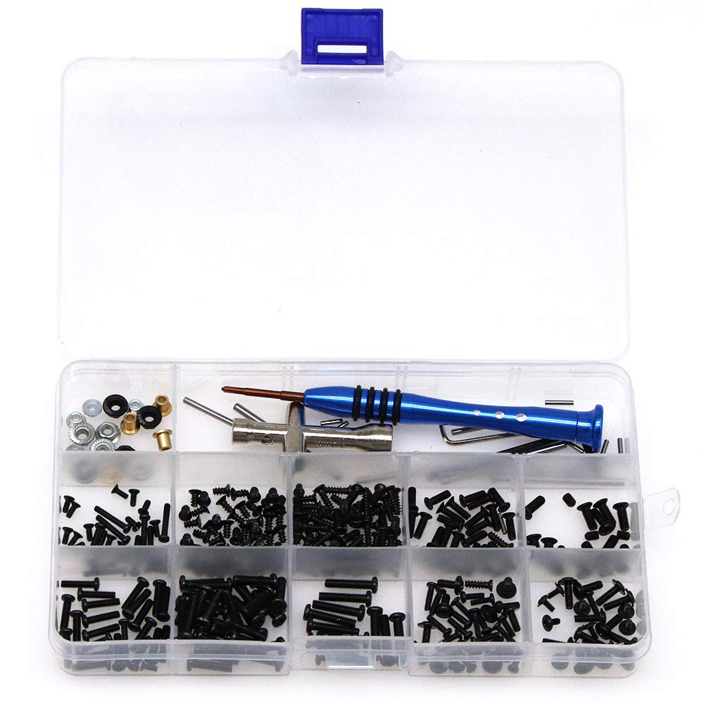 RC Car Screw Kit - Repair Tool with Coupling Pins for 1/10 RC Car Crawler, Monster Trucks