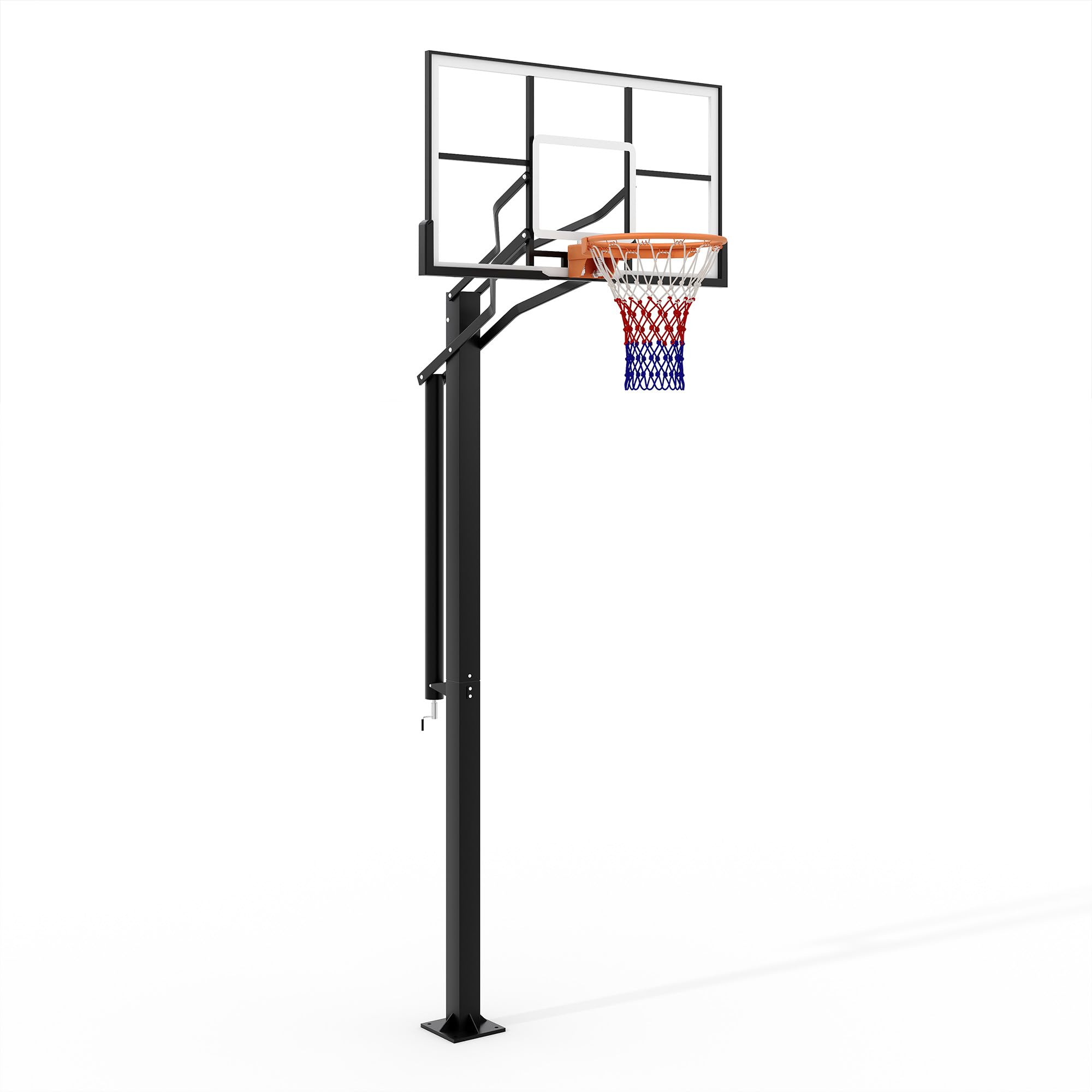 Photo 1 of **Incomplete*** In Ground Basketball Hoops Outdoor, 7.5-10FT Adjustable Height Basketball Goal System, 55 Inch Shatterproof Backboard, Solid Steel Rim for Kids Youth Adults, Backyard, Driveway