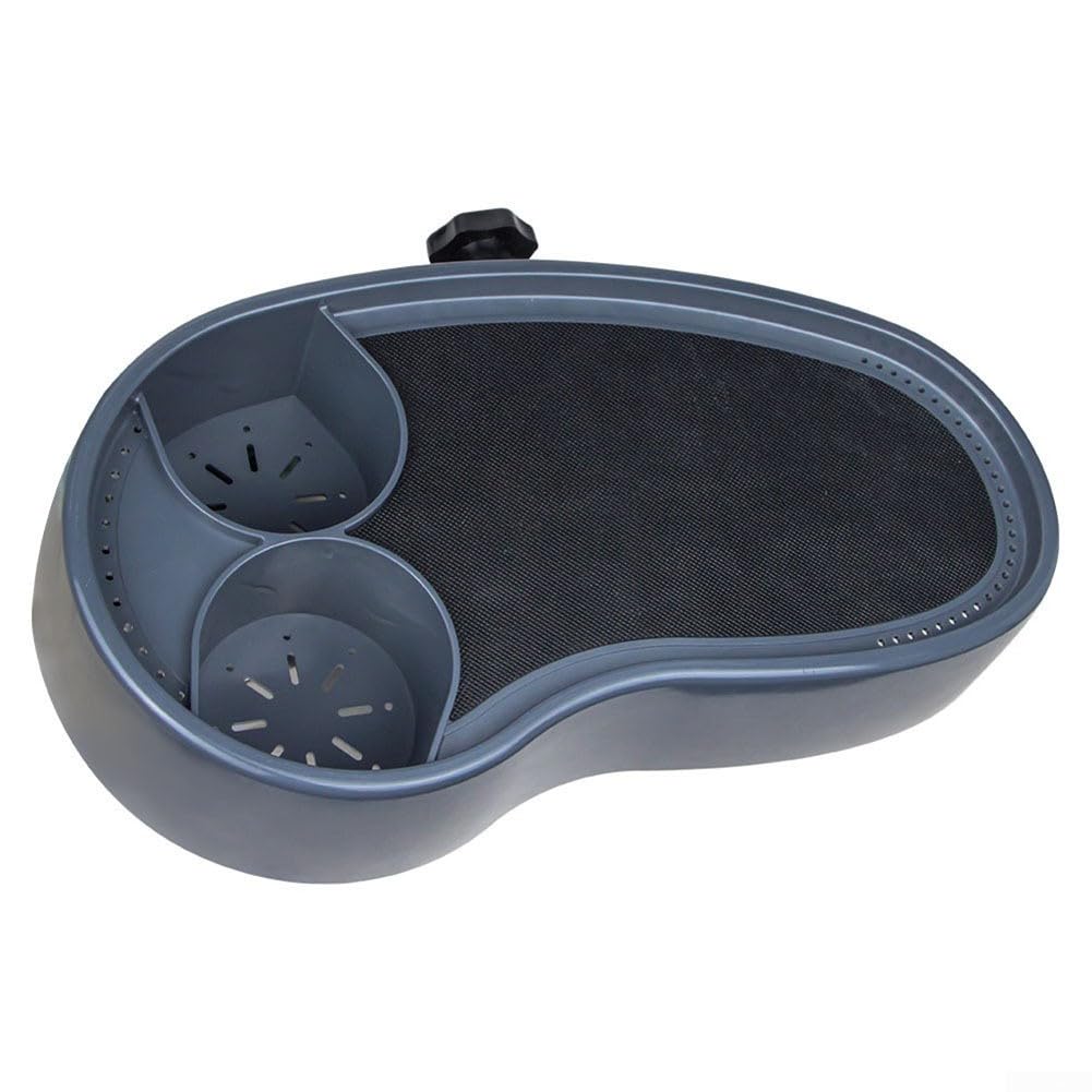Bandeja para bañera de hidromasaje, 40 cm, color negro, con clip ajustable, antideslizante para la superficie, portavasos dobles para bebidas, teléfono, aperitivos, relajante tiempo de baño