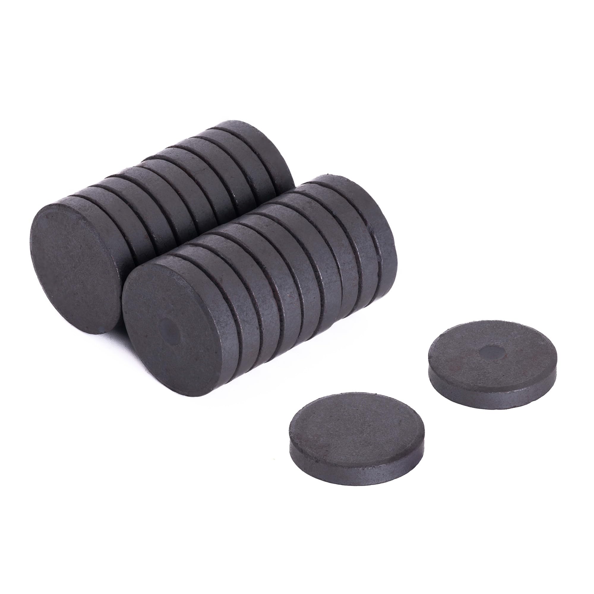 Y10 Ferrite Magnet For ArtsCraftScience And Diy25mm Dia X 5mm Thick0.6Kg PullPack Of 20 from B&Q